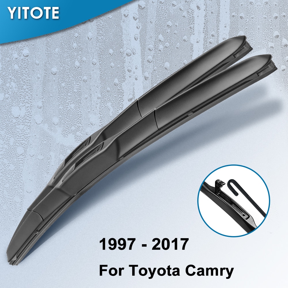 YITOTE Windscreen Hybrid Wiper Blades for Toyota Camry Fit Hook Arms Model Year from 1997 to