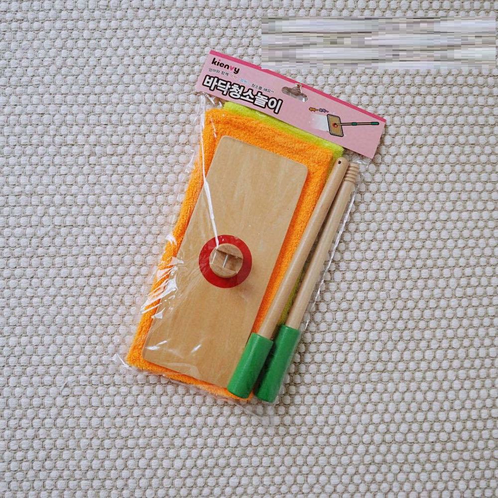 Children Wooden Mop Toy Kitchen Living Room Room Cleaning And Sanitation Mop Simulation Mop Baby Tool Set toy Role Playing: Default Title