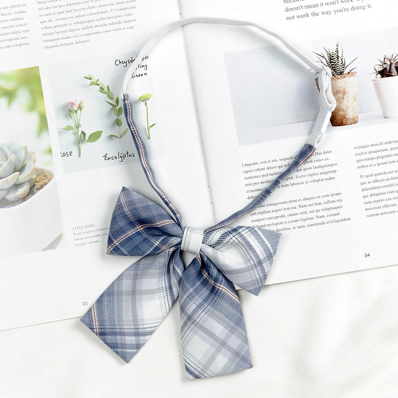 Bonita pajarita JK para chicas de la escuela, pajarita japonesa a la para mujeres, pajarita a cuadros, uniformes para estudiantes, camisas informales para trabajadores del banco, mariposa: GINGER