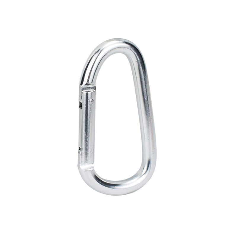 1pc store størrelser 98 x 53mm karabinhager stor d knap svampehåndtag spænde d-ring form aluminiumslegering svamp indkøbskrog tilbehør: 1pc sølv