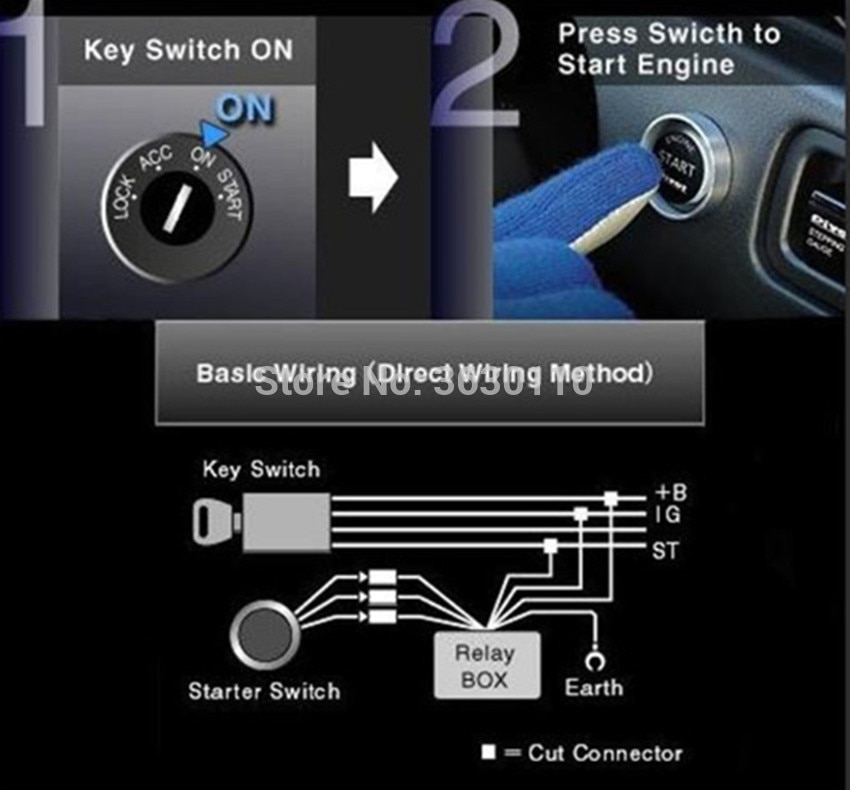 Keyless Start System PiVOT ENGINE START Raytheon a key to start the button \ car engine start button \ ignition switch