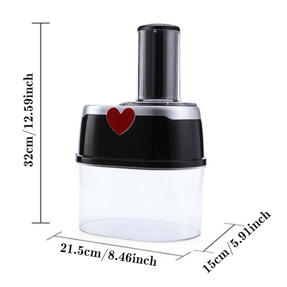 500W Multifunction Electric Sliced Grater Food Machine Spiral Funnel Potato Cucumber Shredder Vegetable Chopper Kitchen Gadgets