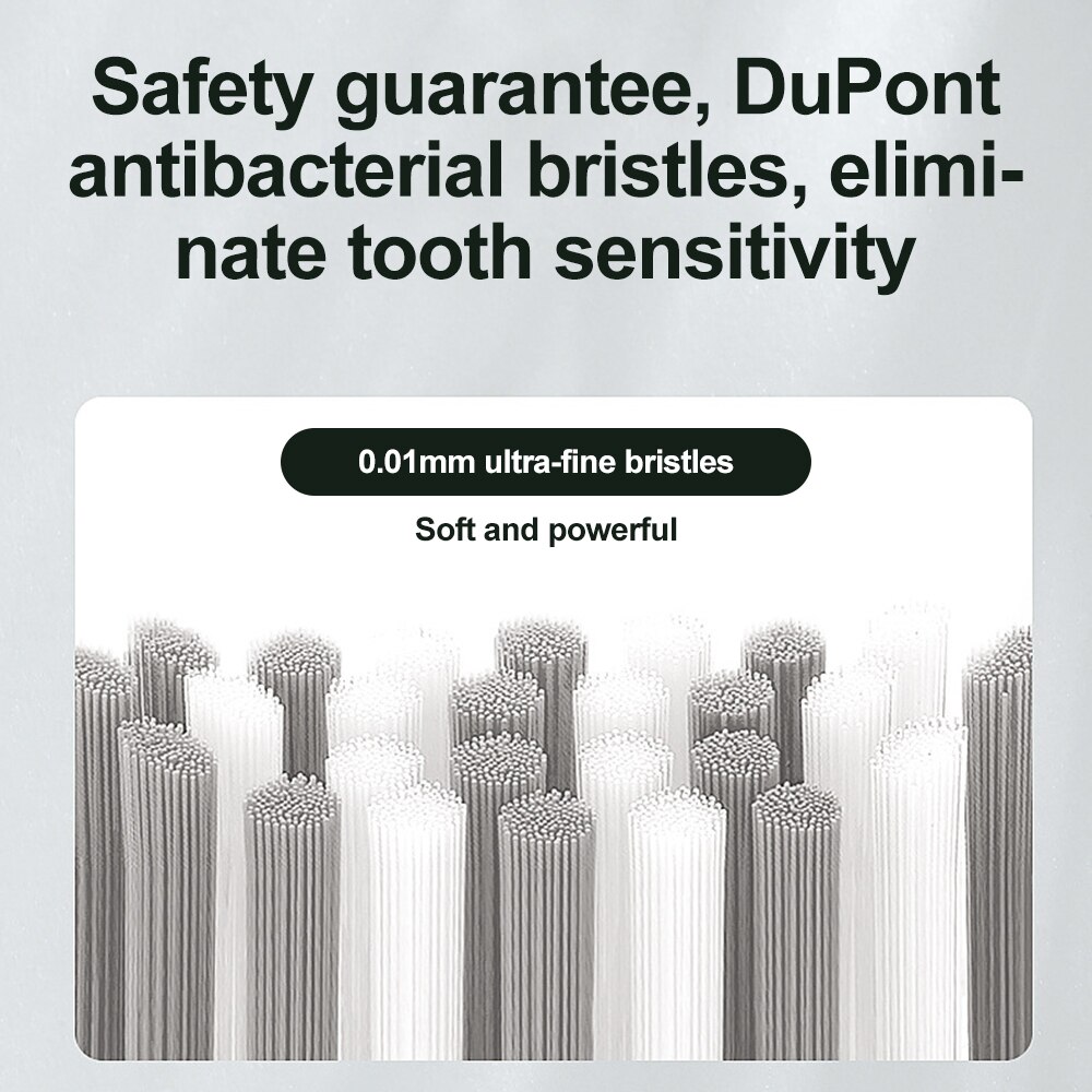 Toothbrush Sonic Electric Toothbrush IPX7 Waterproof 4 Cleaning Mode Sonic Toothbrush 30S Zone Reminder Replacement Brush Heads