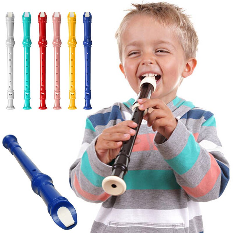 C Key Soprano Recorder ABS Soprano Descant Recorder Clarinet 8 Holes German Style with Fingering Chart Cleaning Stick for Kids