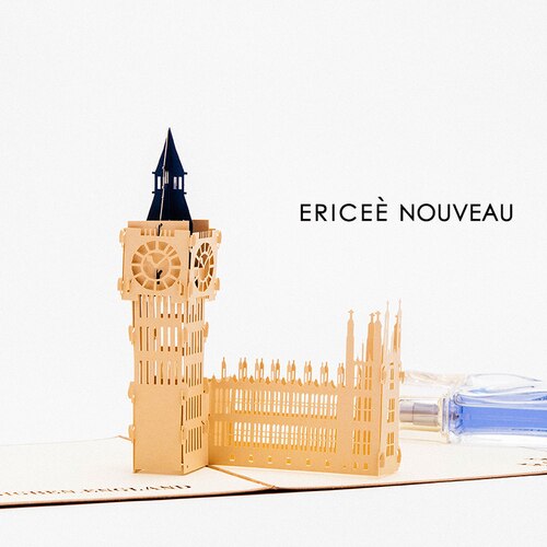 Duguo jolie carte stéréo de papeterie royaume-uni london bridge big ben carte stéréo différents types de cartes enveloppes: Big ben