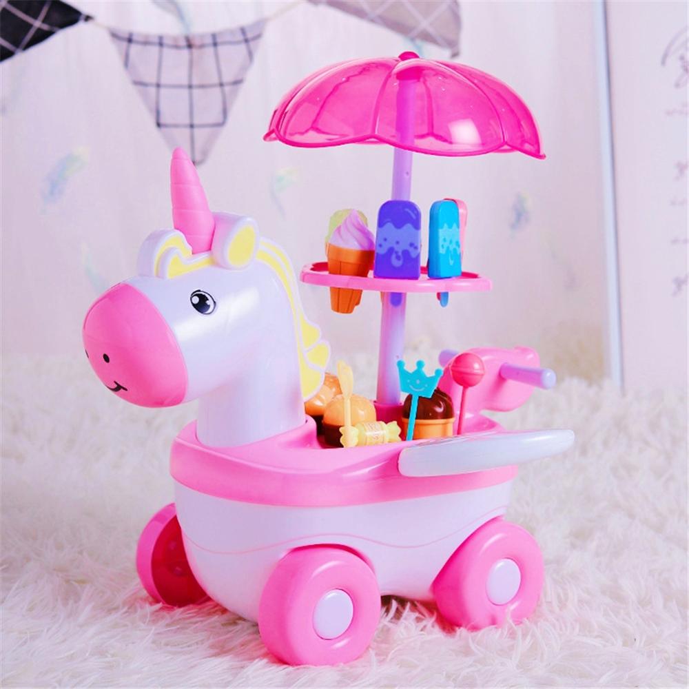 Neue Simulation Süssigkeit Musik Eis Auto freundlicher Küche vorgeben Spielen Spielzeug Mini drücken-Auto Spielzeug Früer Bildung Spielzeug Baby freundlicher