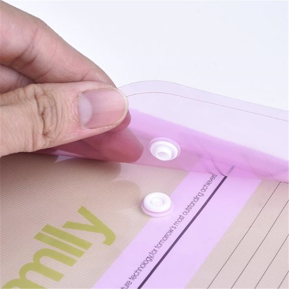 A6 Clear Document Bag Paper File Folder Portable Stationery School Office Case PP 6 Colors Available