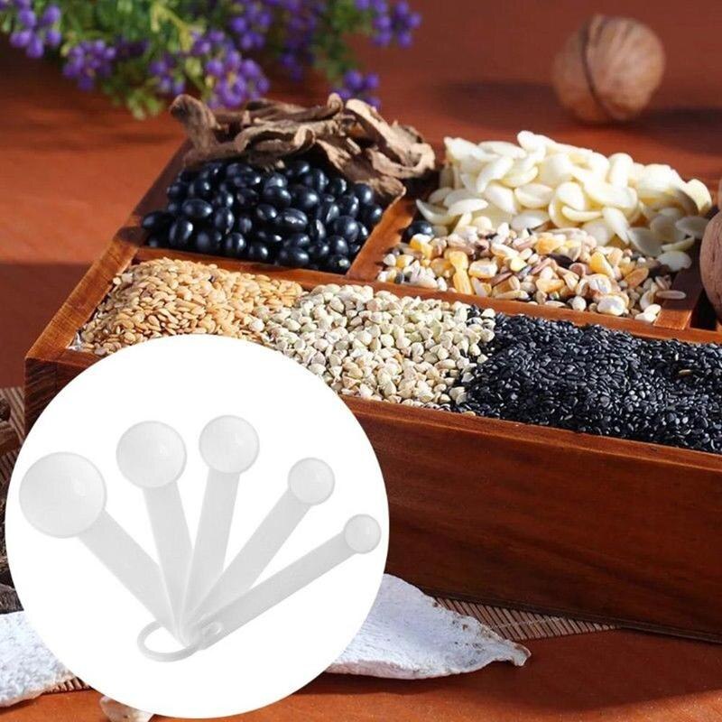 Baking White Plastic Teaspoon Tablespoon Measuring Kitchen Spoon Measuring For Utensil Tool O3O0