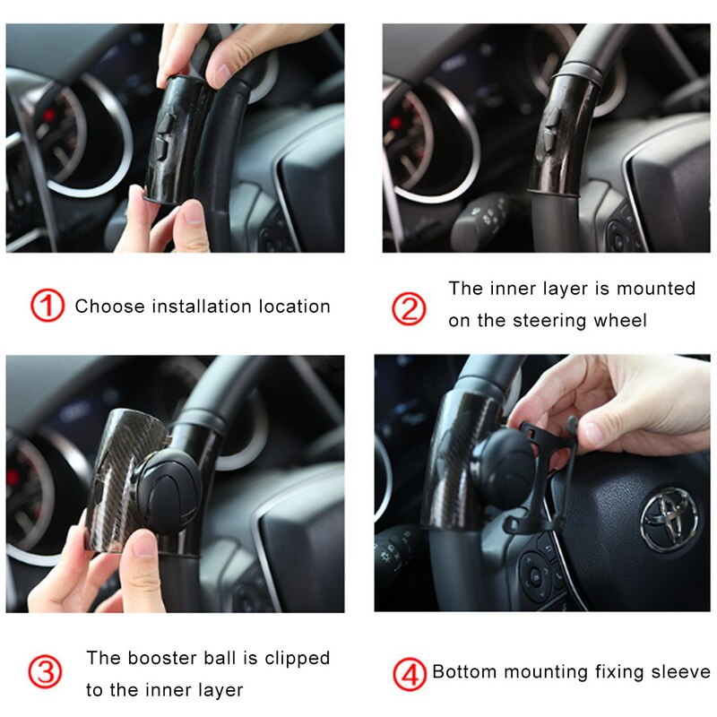 Universal Car 360 Steering Wheel Knob Wheel Spinner Knob Power Handle Ball Booster Wheel Strengthener Auto Spinner Knob