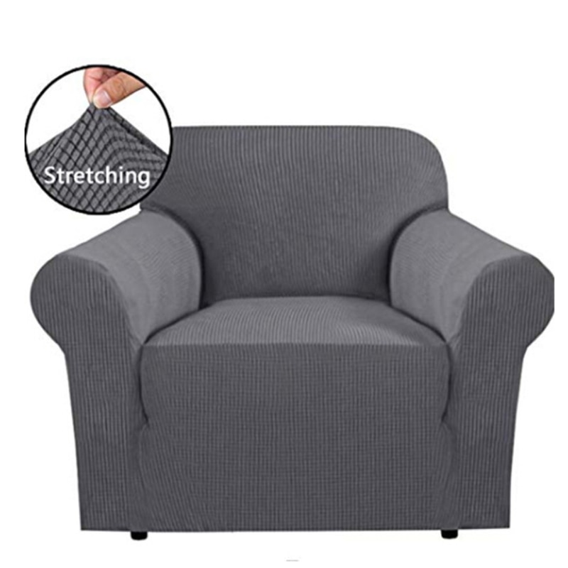 Jacquard Stretch Cover for Armchair Living Room 1 Seater Sofa Cover Furniture Cover Couch Slipcover Case Armchair Cover Elastic
