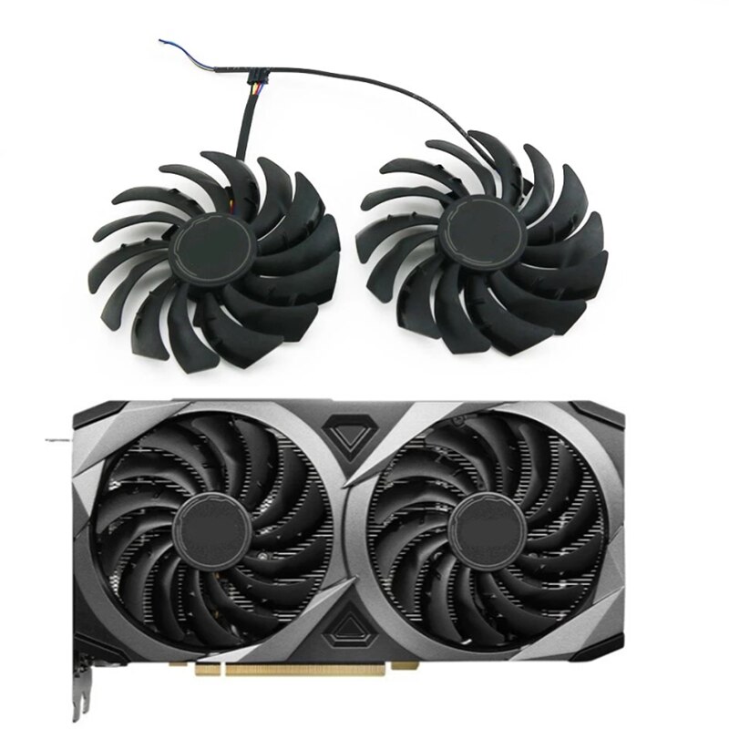 2PCS 95MM DIY FAN PLD10010S12HH DC 12V 4PIN GPU Cooling fan For MSI RTX 3070 3060 3060Ti VENTUS 2X OC Graphics Card Cooling Fan
