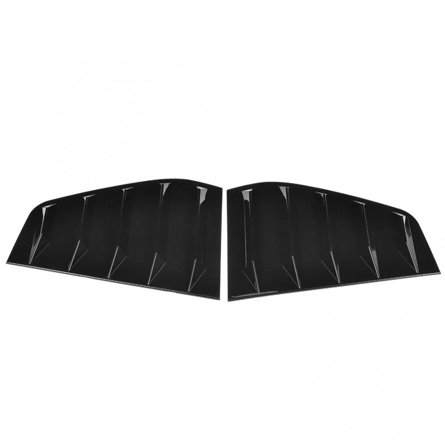 1 par de paneles de puerta Exterior para ventana de ventilación lateral, modificación de coche, ajuste para R Mk6: Glossy Black