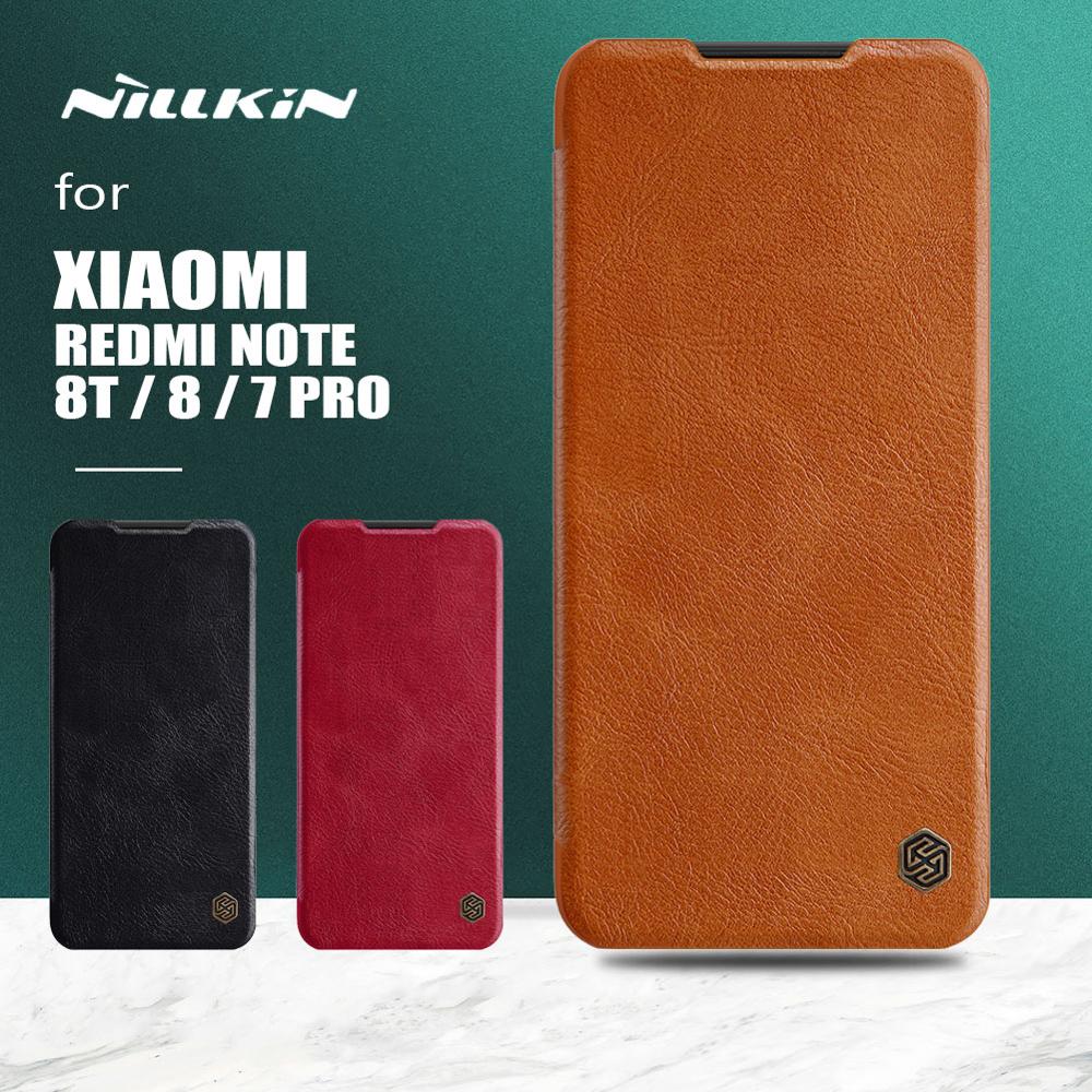 Nillkin voor xiaomi redmi note 8t 8 7 pro hoesje qin flip leather case portemonnee kaarthouder beschermhoes voor redmi note 8t 8 7 pro