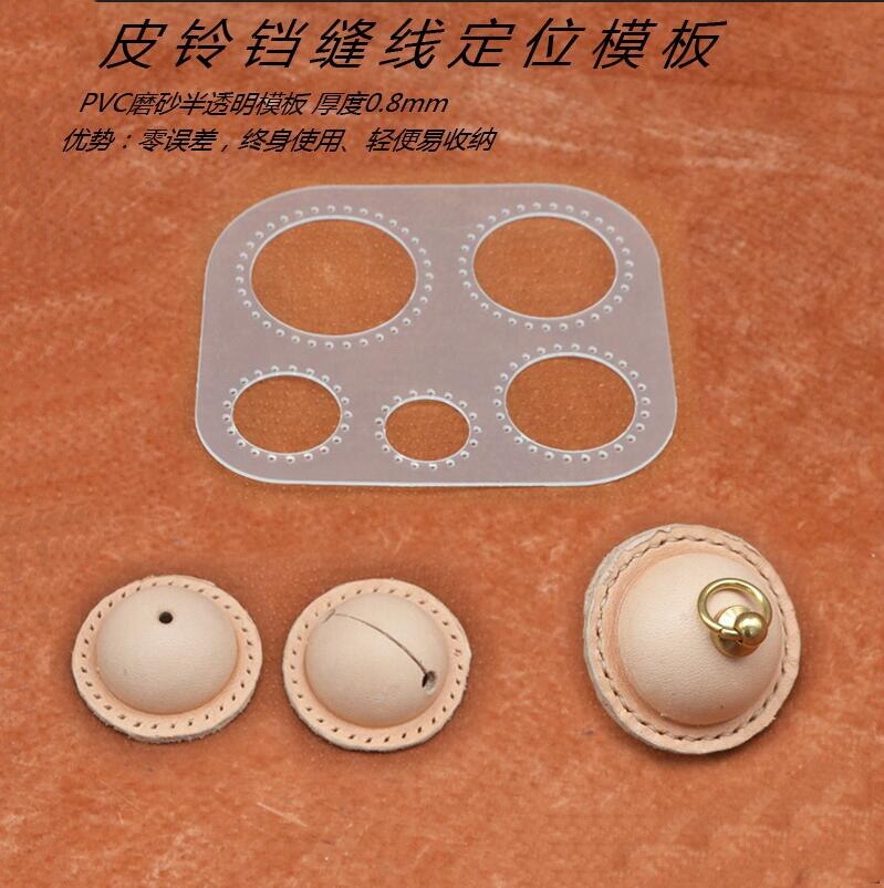 Diy Leather Craft Lederen Bell Vormige Mold Naaien Patroon Pvc Template