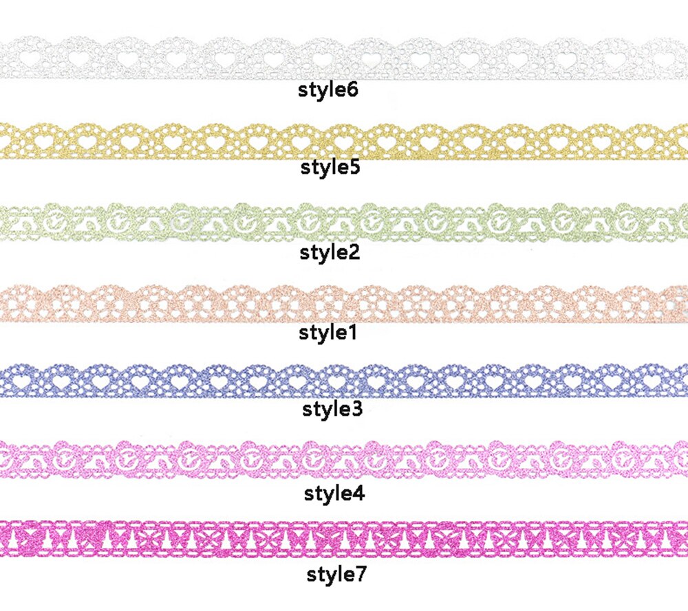 1 rollo de cinta adhesiva de oro brillante creativa, cintas de encaje con purpurina, cintas Washi manual autoadhesivo para estudiantes, decoración DIY