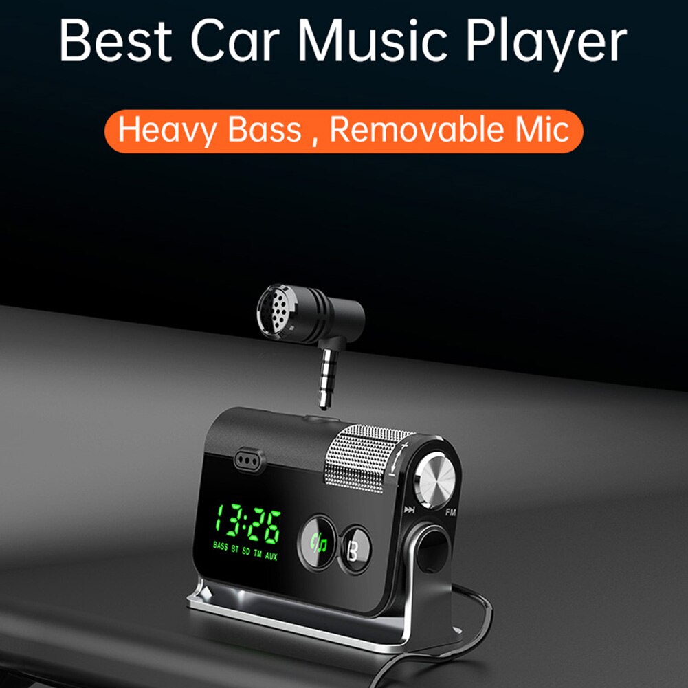 Car 5.0 FM Transmitter BC73 Car Bass Sound Music Player QC3.0 PD Charger USB Fast Charger Car Accessories