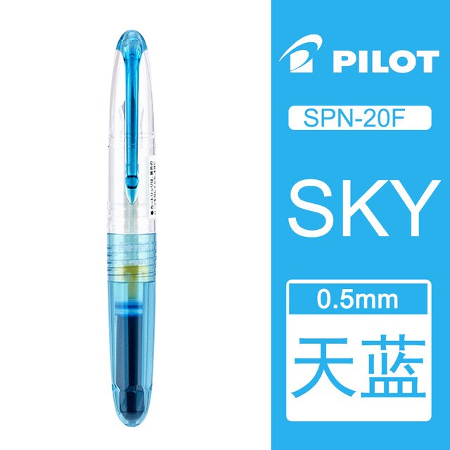 Pilot Mini pluma Vitality pluma estilográfica pluma de tinta de punta fina transparente suministros de envoltura colorida SPN-20F papelería de gran 1 Uds: Sky blue 1Pcs