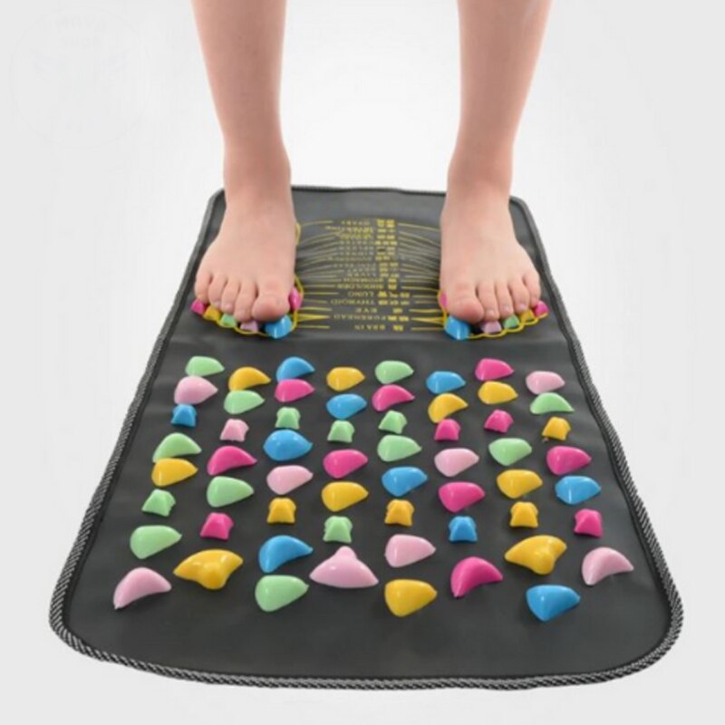 Chinese Reflexology Walk Stone Pain Relieve Foot Leg Spa Massage Mat Health Care EIG88