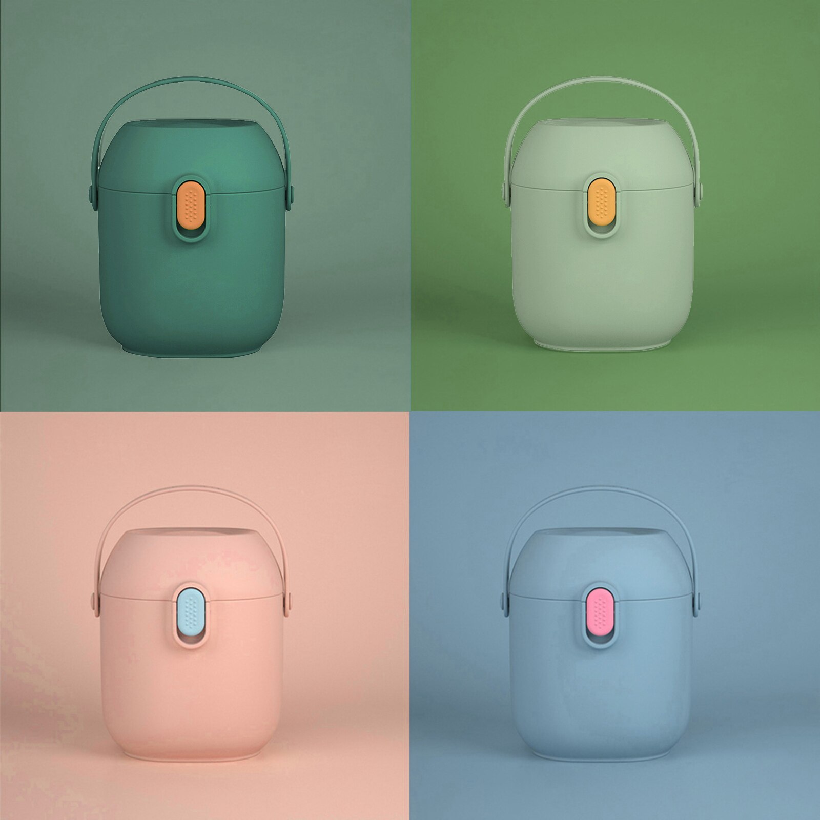 Caja de leche en polvo para bebé, almacenamiento de grado de comida hermético, contenedores para aperitivos, cucharas, accesorios de alimentación