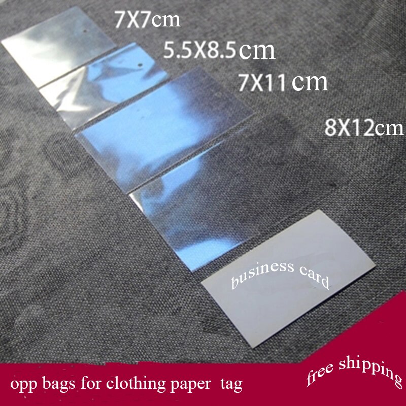 szie 8*12 cm 100 stücke transparent pvc-beutel für kleidungsstück papier-Schild, leer platic Halfter für kleidung karte