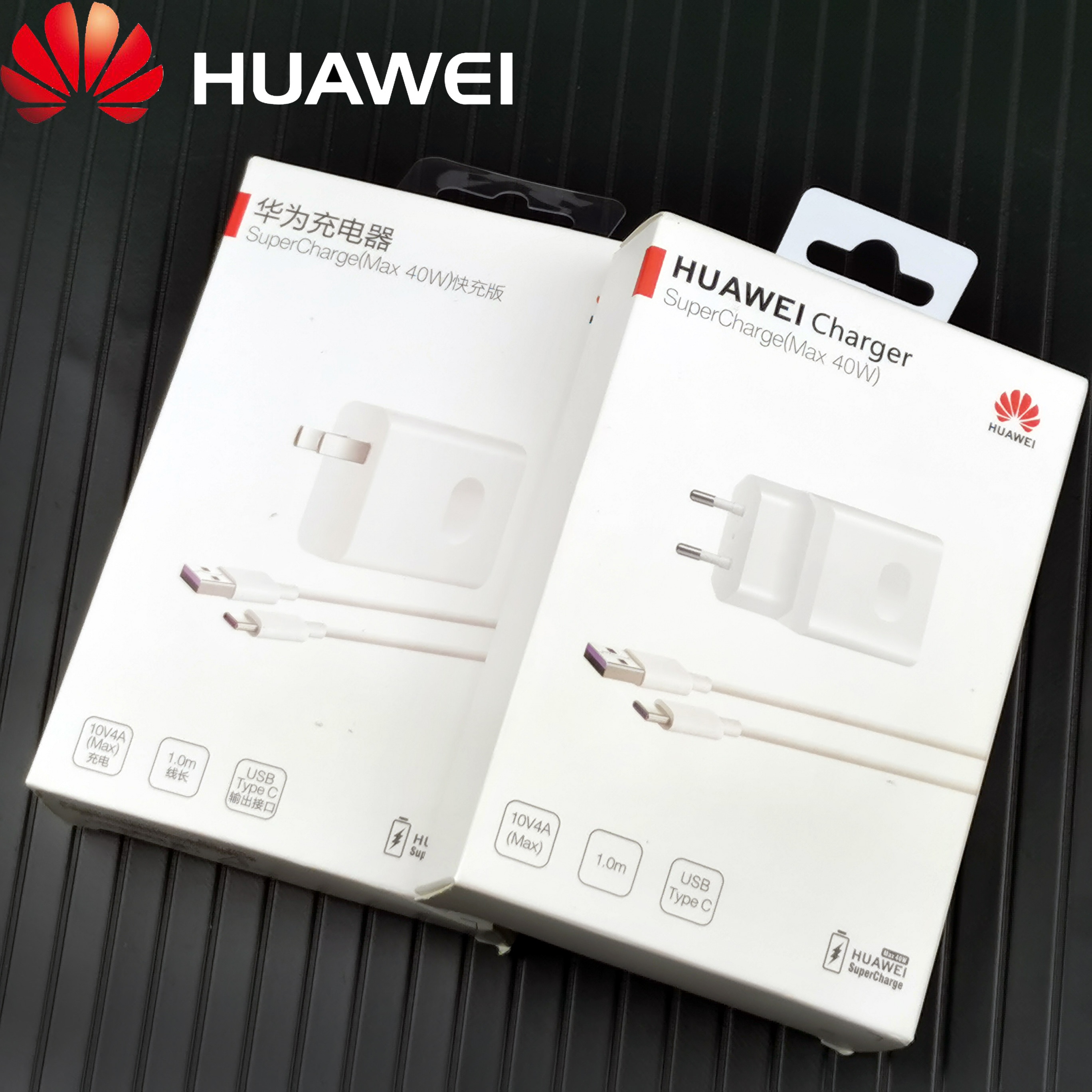 Original Huawei SuperCharge 40W adaptador de carga rápida 10V 4A Max Cable de cargador rápido tipo C para Mate 30 20 Pro 10 9 P30 P20 V20