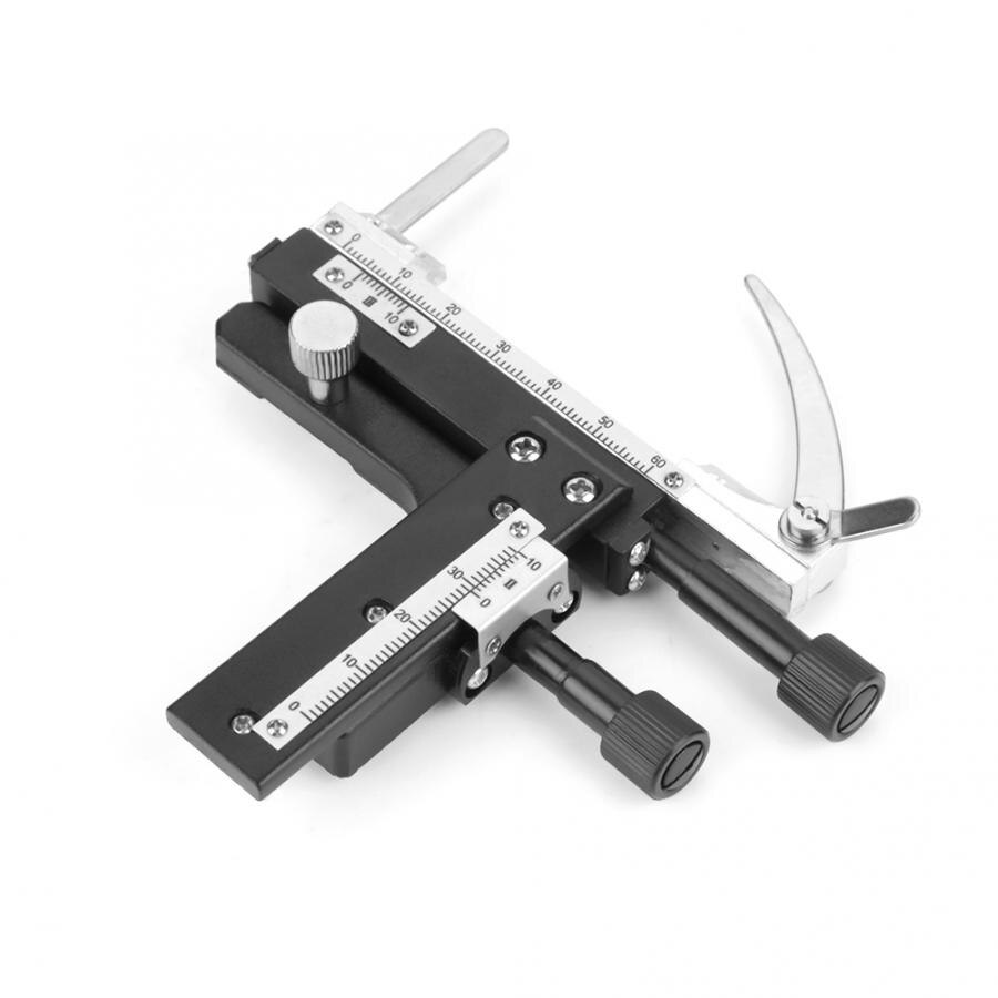 Microscope Attachable Mechanical Stage X-Y Moveable Stage Caliper With Scale Tools