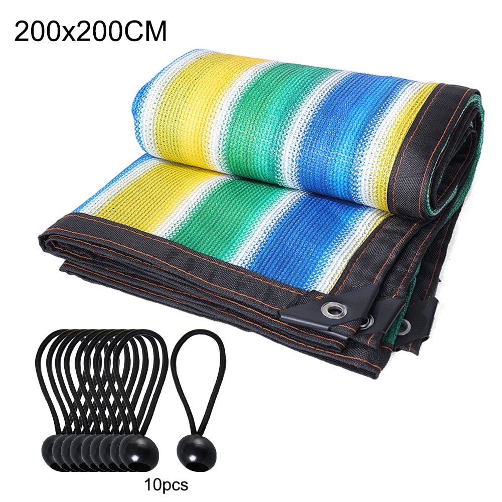 90% Shade Garden Sunshade Fabric PE Roof Sun Shelter Protection Fabric Sun Shade Cloth With Grommets For Pergola Cover Canopy