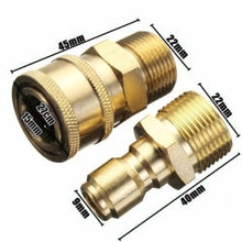 3/8 M22 Quick-Release Brass Adapter Connecter Coupling Fitting Pressure Washer