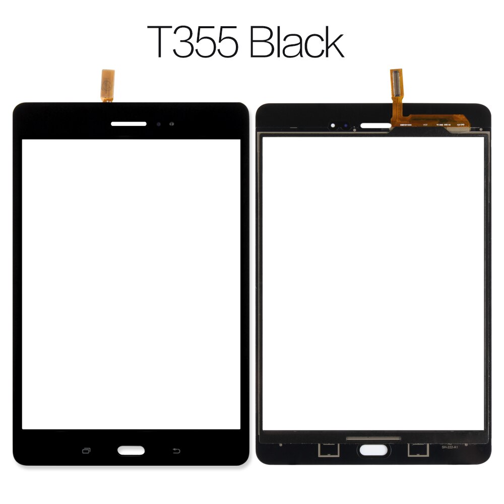 Srjtek Parts For Samsung Galaxy Tab A 8.0 T355 T350 SM-T355 SM-T350 Touch Screen Digitizer Sensor Glass Panel Tablet Replacement: t355 black