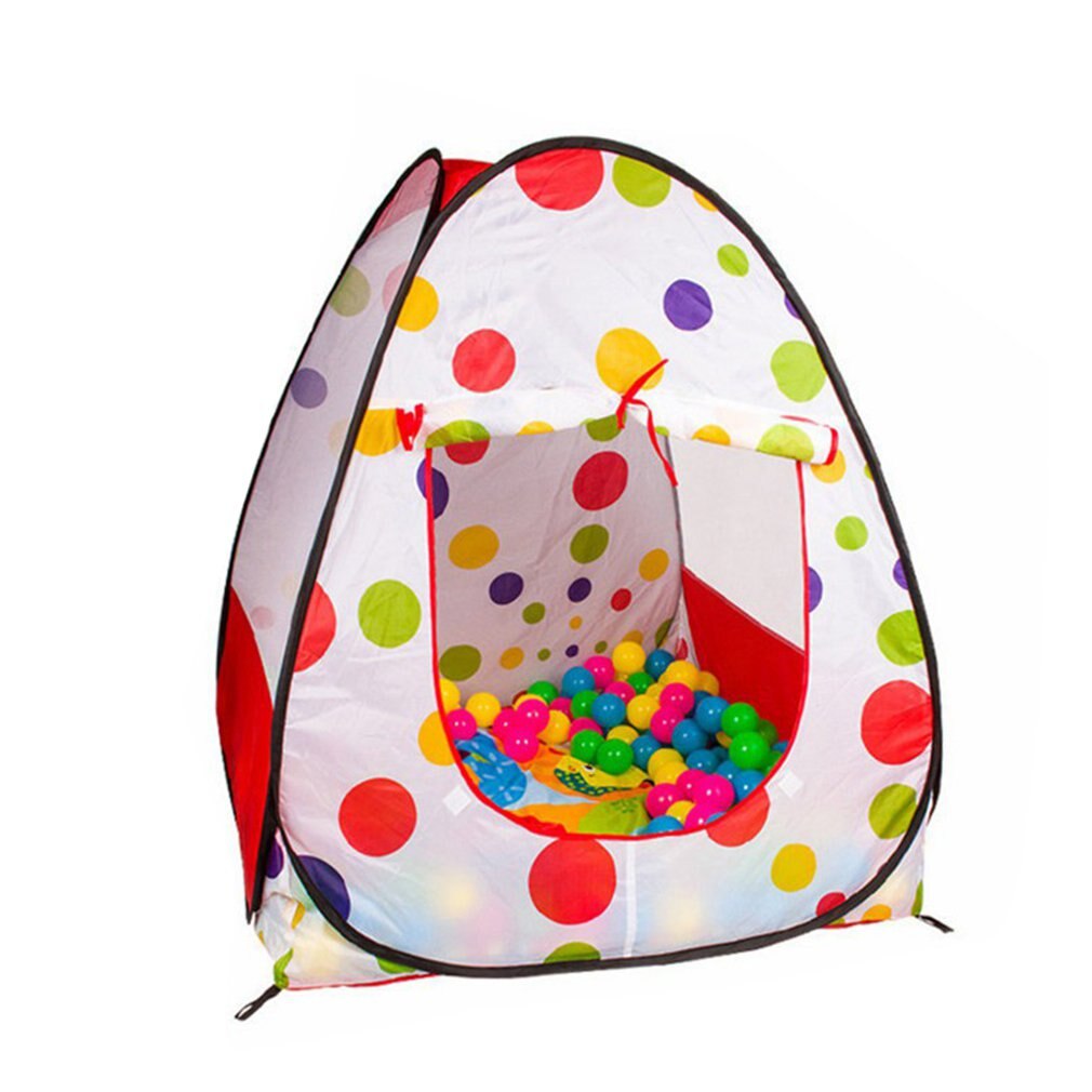 Børnetelt indendørs og udendørs legetøj legehus lege teltkopper indendørs / udendørs legetelt leveres med praktisk bæretaske: Sort kant tag