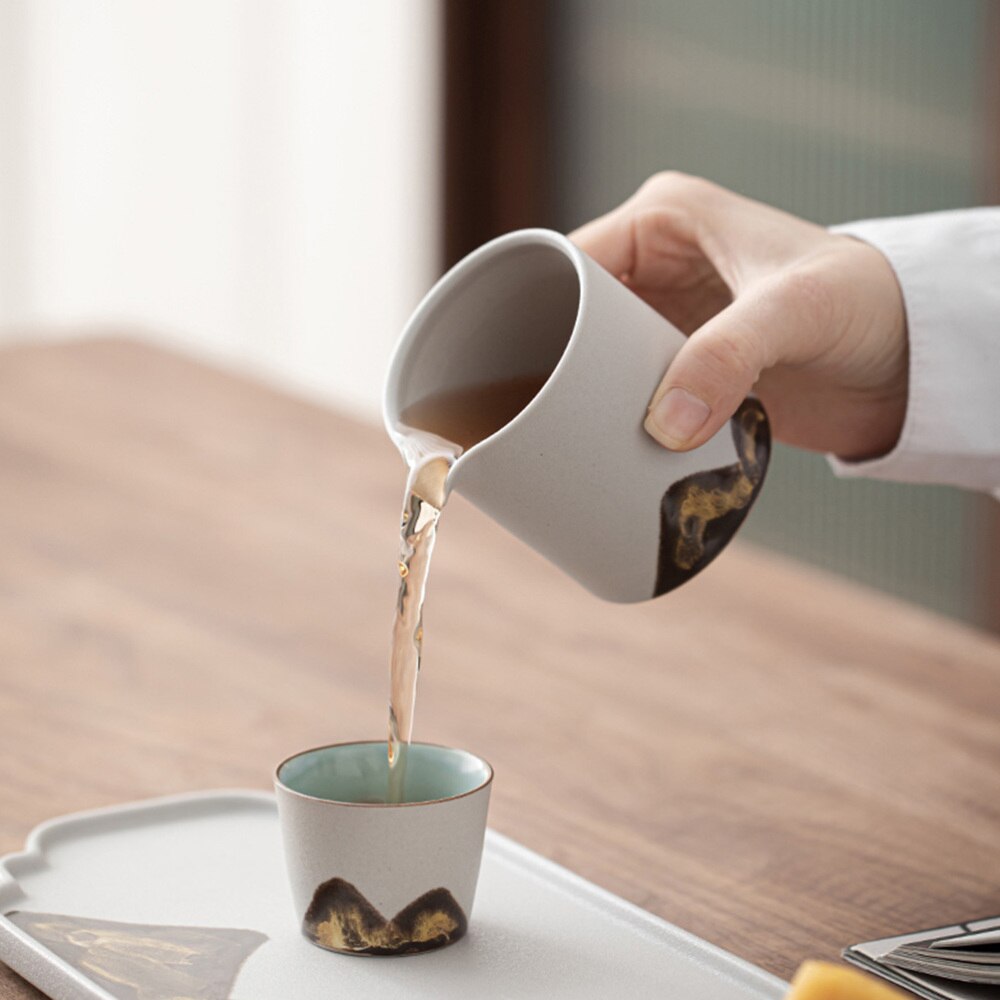 1Pc Japanese Style Tea Set Ceramic Tea Dispenser Home Durable Tea Pitcher