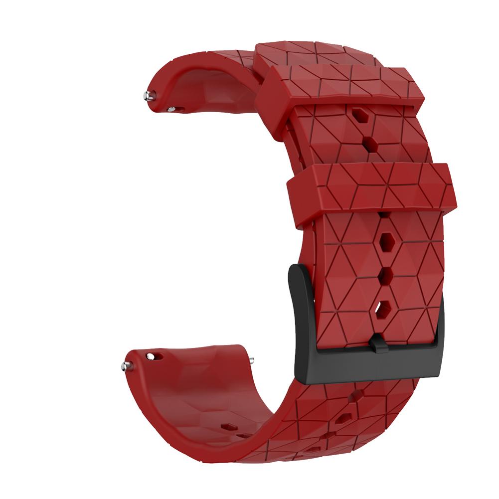 For Suunto 9 Baro Titanium Silicone Replacement Watchband Wrist Band Strap Copper Bracelet Compatible with Suunto Spartan Baro: Red