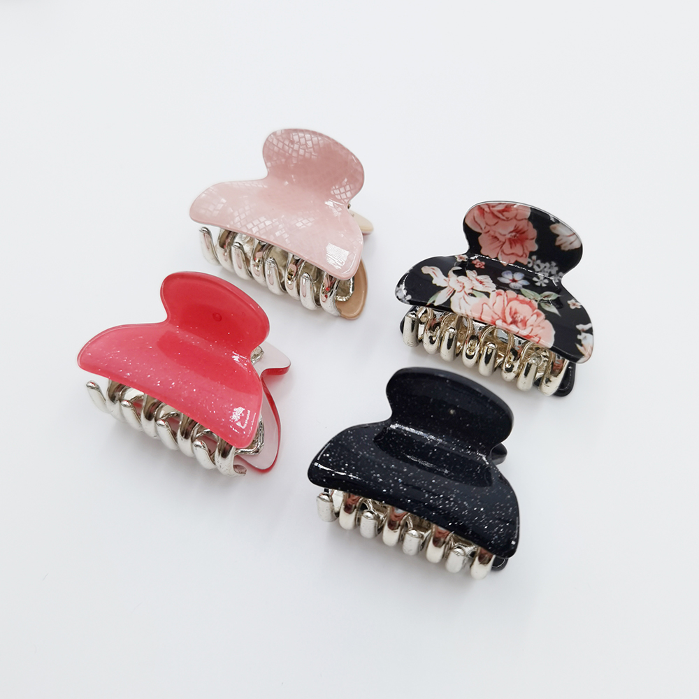 Conjunto de 4 unids/set de horquillas pequeñas para el pelo para mujer, accesorios para el cabello para niña, Color metálico brillante y Noble: Caqui