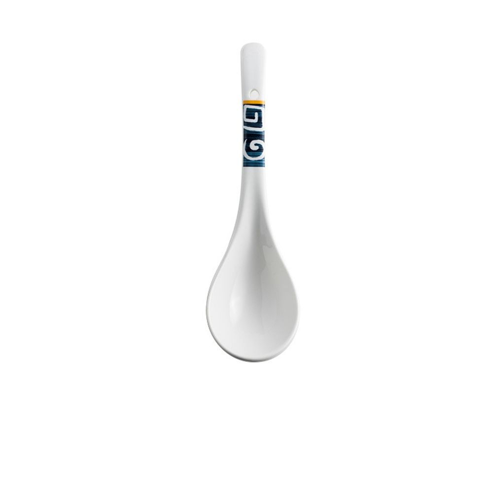 Japanese Style Ceramic Ramen Spoons Tableware For Serving Kitchen Utensils Porcelain Soup Ladle Dinnerware Tea Dessert Big Spoon: C