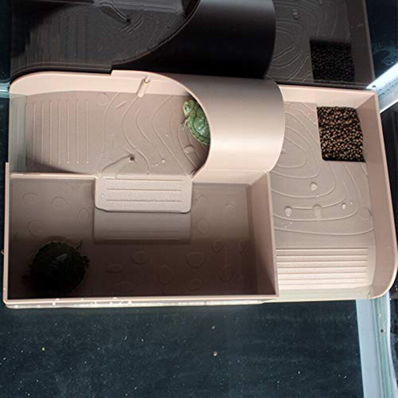 -Creation Core Deluxe-Acuario anfibio de tortuga con caja de rampa, hábitat de reptiles, tanque de acuarios