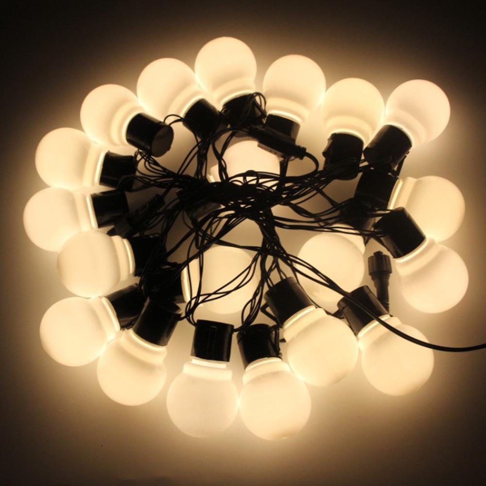 Vitt ljus / varmt ljus vattentätt robust led-ljusslinga stränglampor globlampor glödlampa 6m bakgård trädgårdsdekoration inomhus: 1
