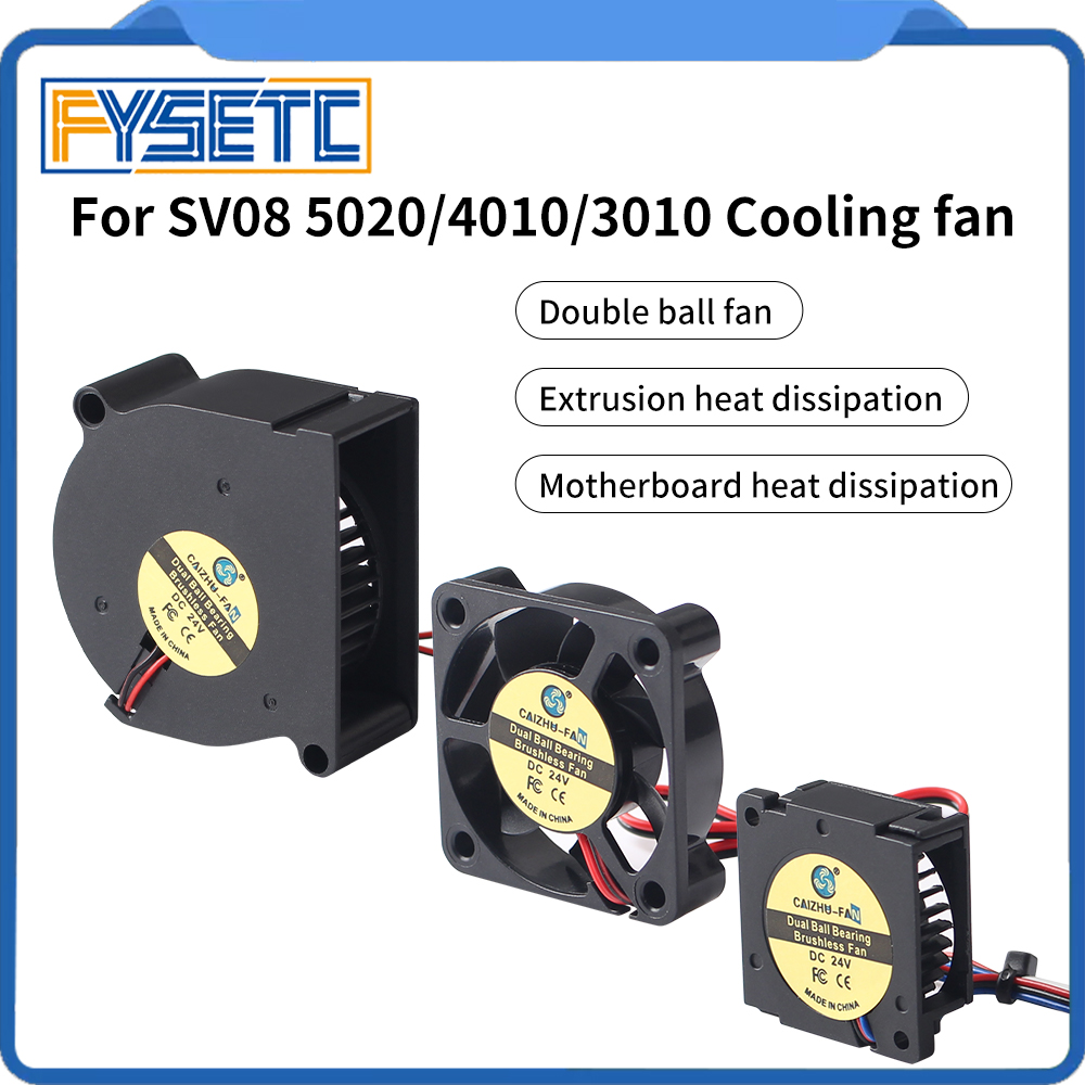 Ventilateur de refroidissement rapide et silencieux à double boule pour imprimante 3D, pour SV08 3010 4010 5020