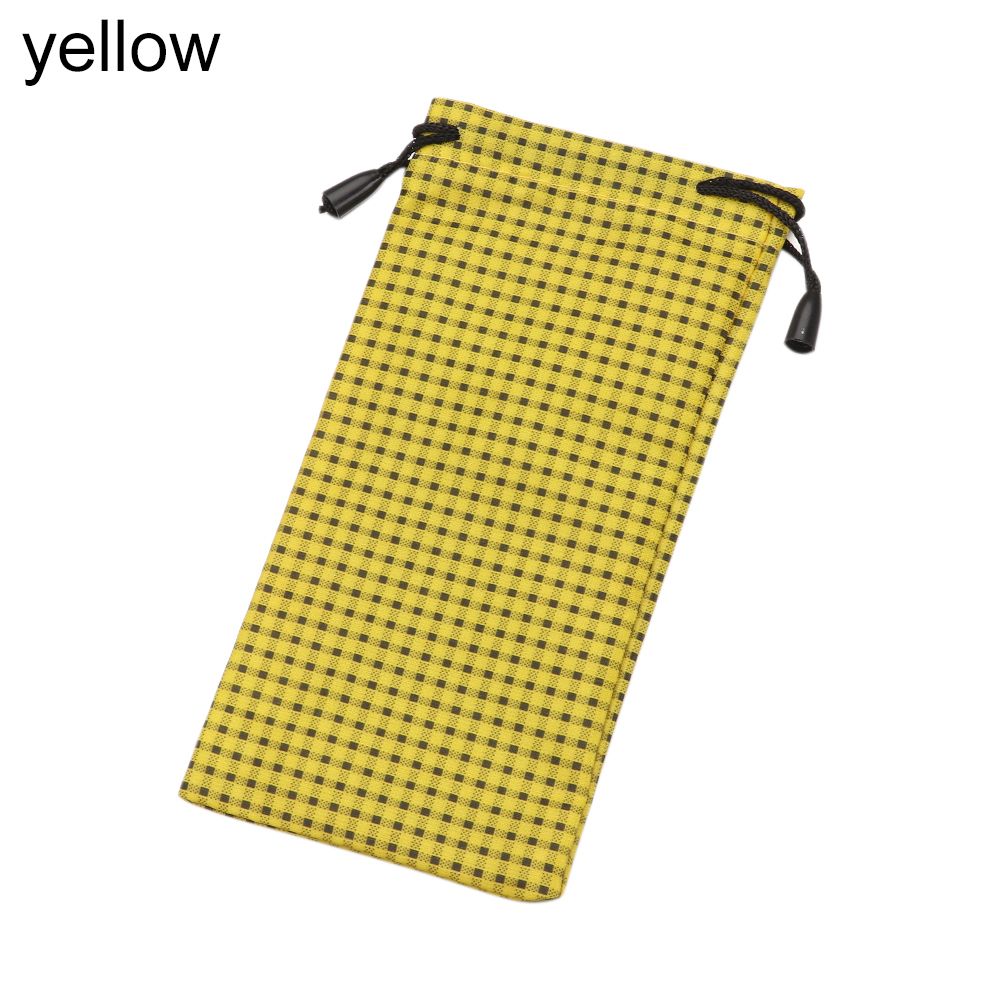 Sac en tissu imprimé pour lunettes, 1 pièce, pochette de lunettes de soleil étanche à la poussière, sac de transport pour lunettes optiques: yellow
