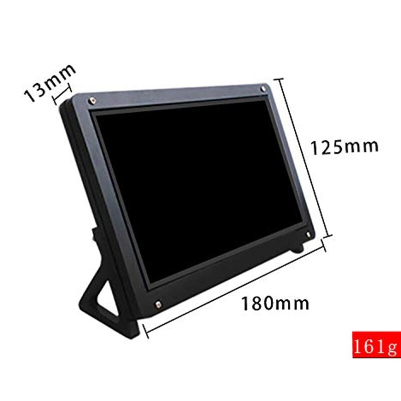 Soporte de pantalla LCD para Raspberry Pi 3, carcasa acrílica, color negro, 7 pulgadas