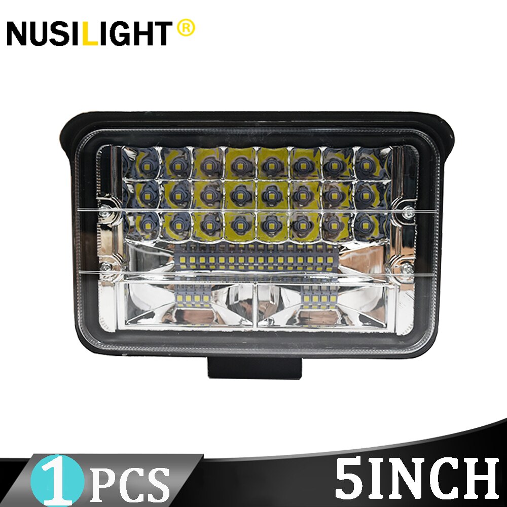 Bil led arbeidslys bar 12v 4 x 4 24v offroad suv lastebil traktor tåkelampe dampskip gravemaskin bulldoser kran hogstmaskin frontlykt: 1 stk 5 tommer