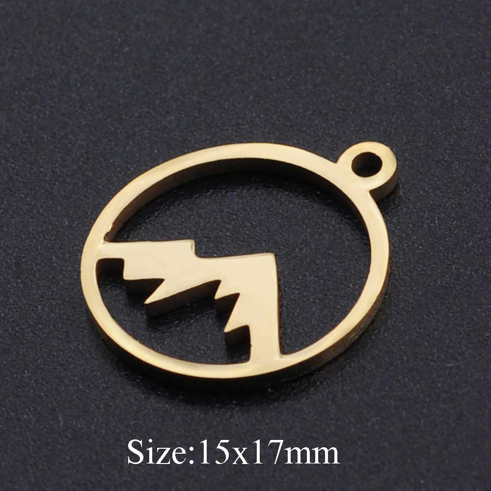 5 Stks/partij 100% Rvs Mountain Charms Sieraden Maken Bedels Armbanden Hangers Top Accepteren Oem Orde