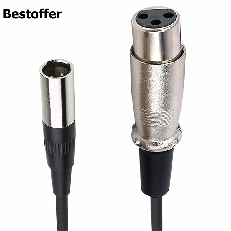 0.5M/1.5M Mini-Xlr Naar Xlr 3Pin Mannelijke Vrouwelijke Audio Microfoon Camera Kabel