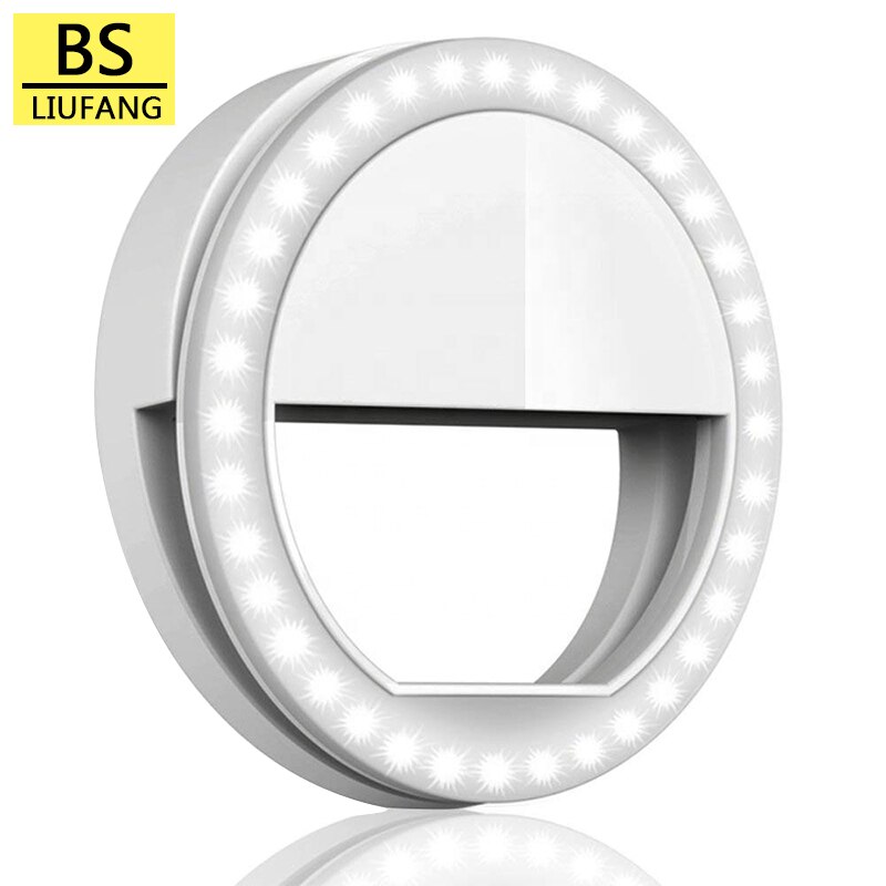 LED Ring Fill Light Portable Mobile Phone Selfie Supplementary Lighting Beauty light Photography Dimmable Light For smart phone
