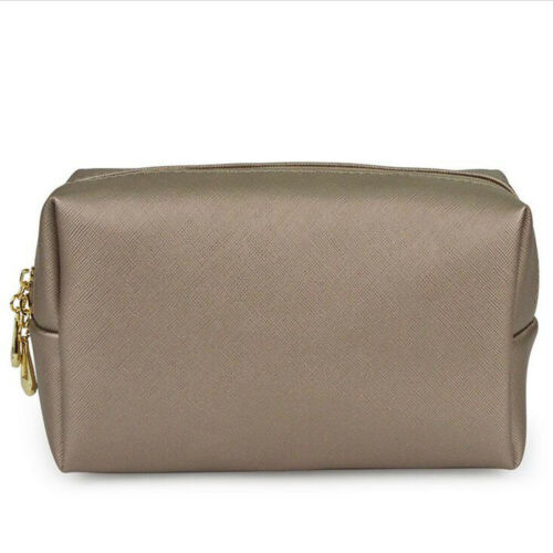 Estojo de maquiagem beleza, bolsa organizadora para viagem, produtos de higiene pessoal, preto, rosa, marrom, prata