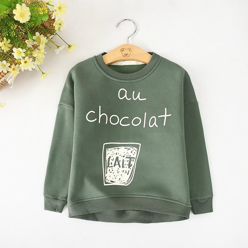 2019 Moda Autunno Inverno Felpa Ragazzi Dei Capretti del Bambino Delle Ragazze T Camicette Manica Lunga Lettera Stampata Del Bambino Toddlers Vestiti Magliette e camicette