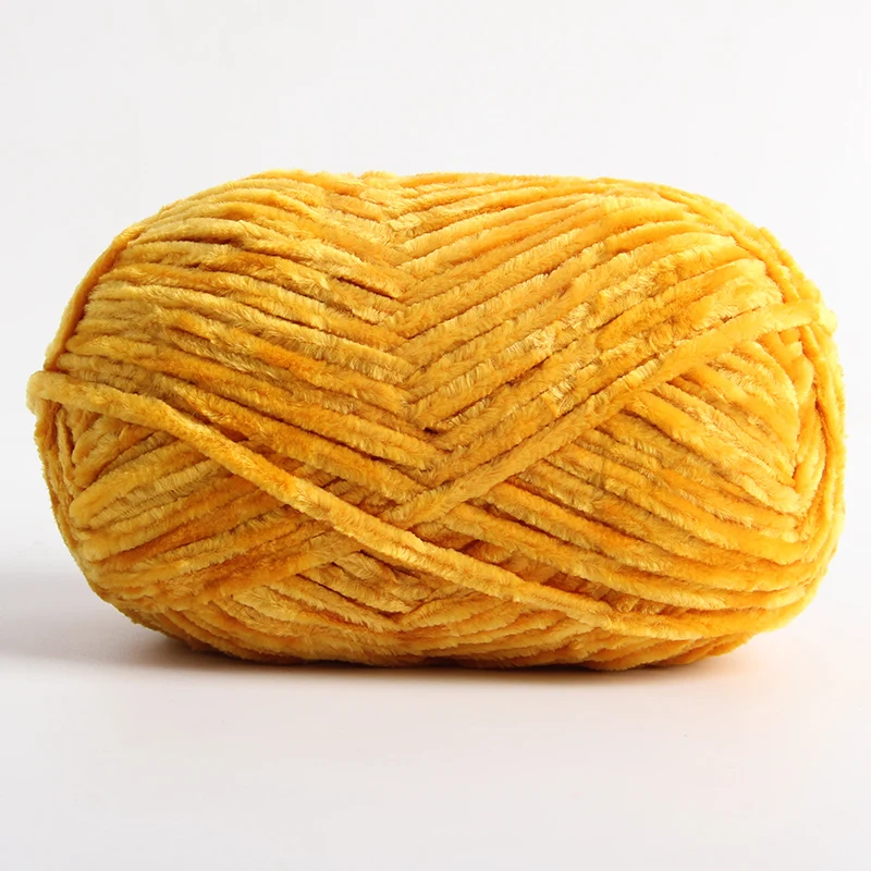 100g / 1 Stück Count Chenille Samt Wolle Dickes warmes Garn Manuell DIY Häkelgarn Strickwolle Baby Nutzwolle Serie Häkeln Par: WHITE
