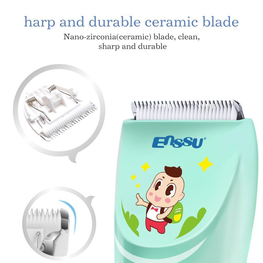 Enssu hårtrimmer til børn baby usb elektrisk kraftfuld baby & børn haircut hårklipper baby frisør