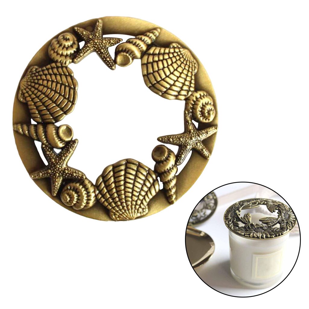 Exquisite Zinc Alloy Candles Topper Candle Sleeves Accessories Home Decor: Starfish Shell