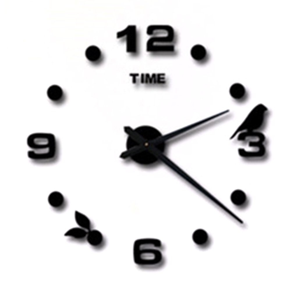 DIY large size 1 meter Nordic bird digital clock