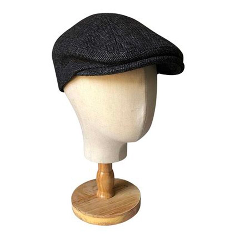 Gorra clásica de hiedra Gatsby para hombre y mujer, gorro con estampado de espiga en color gris oscuro, estilo Retro, liso, con pico de pato, CapsBLM297